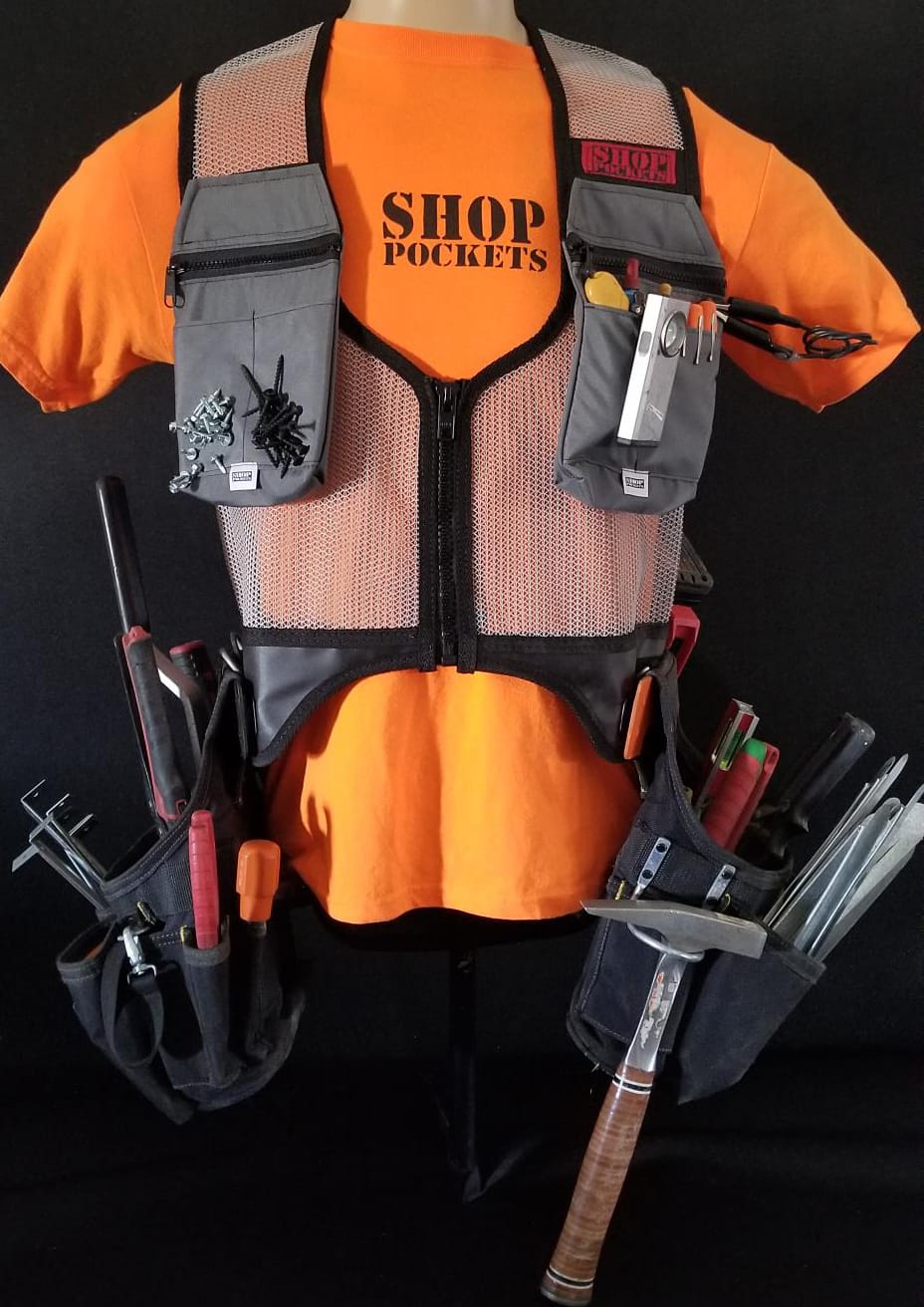 Loaded tool vest with pockets